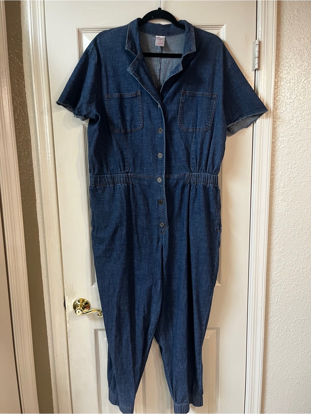 No Boundaries Dark Blue Denim Jumpsuit